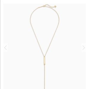 Kendra Scott gold lariat necklace